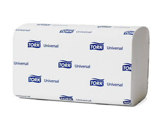 Tork Universal листовые бумажные полотенца z сложение (v сложение) Tork Universal листовые бумажные полотенца z сложение (v сложение)
